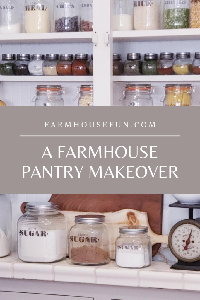 Farmhouse Pantry Makeover with banner 