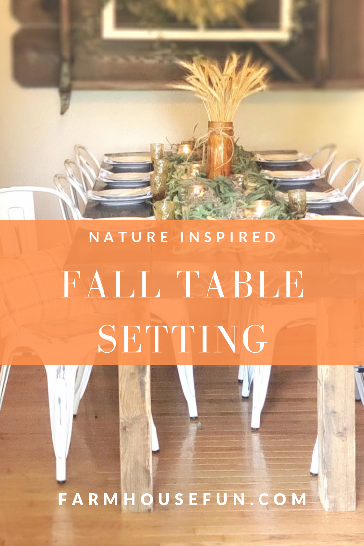 nature inspired table setting pinterest graphic